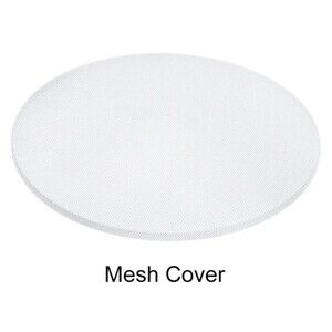 1 White round 8"Dx 0.5"T Subwoofer Speaker Grille Guard Cover Protector EUC